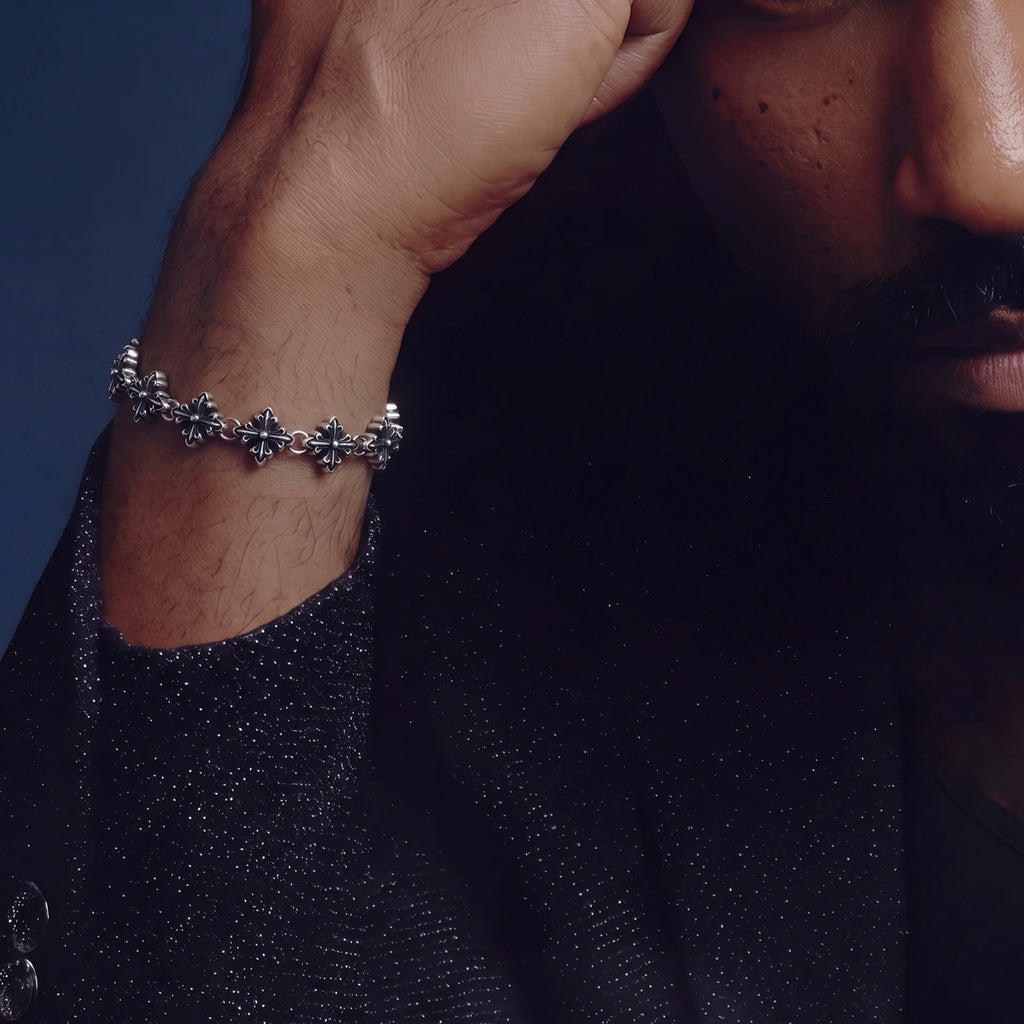 Midnight Cross Bracelet